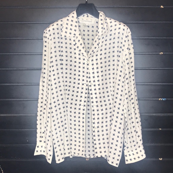 Alfred Sung Silk Button Up - Picture 1 of 4